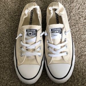 Cream converse all star sneakers shoes NEW